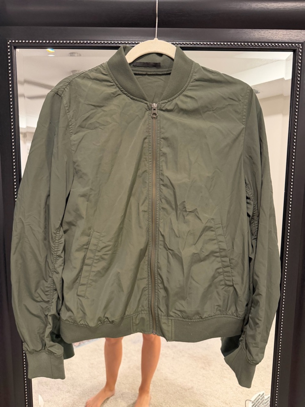 Uniqlo Olive Utility Bomber Jacket